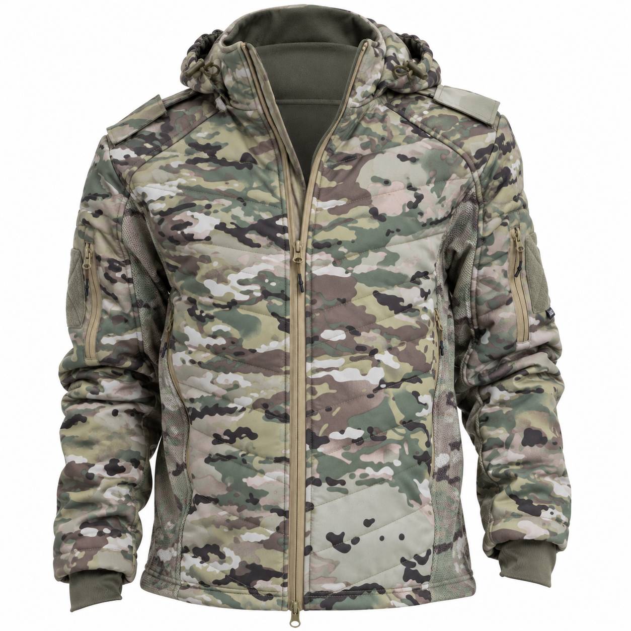 Куртка тактическая утепленная мультикам Camofans CF-FED012