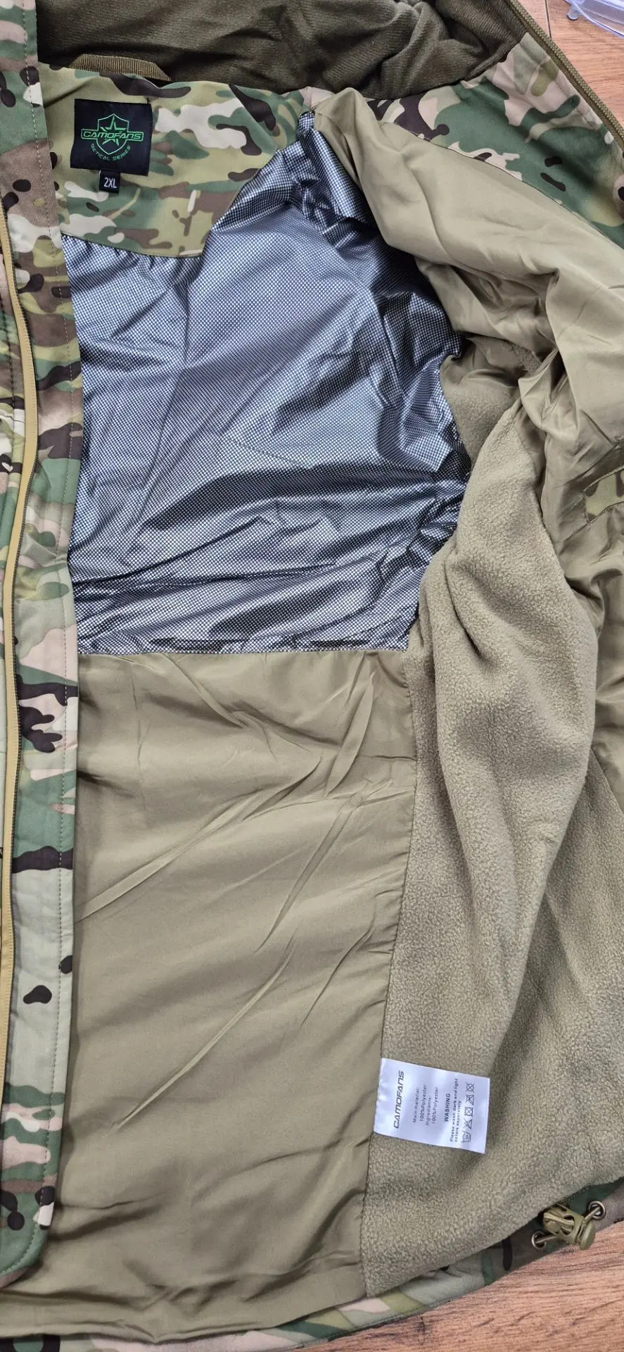 Куртка тактическая утепленная мультикам Camofans CF-FED012